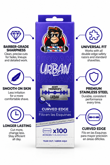 Double Edge Razor Blades (100 Pack) - Hairy Monkey Urban